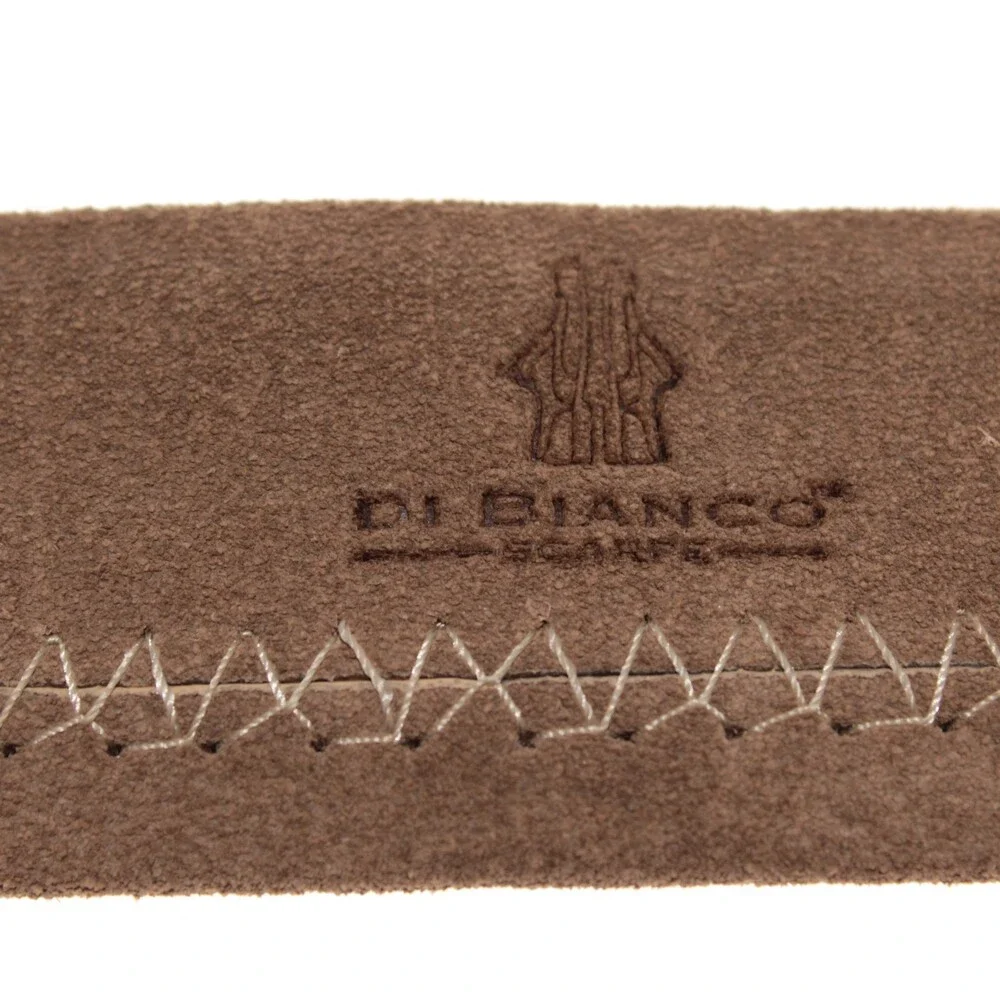 Di Bianco NWT Cut to Size Dress Belt In Solid Brown Suede Leather One Size